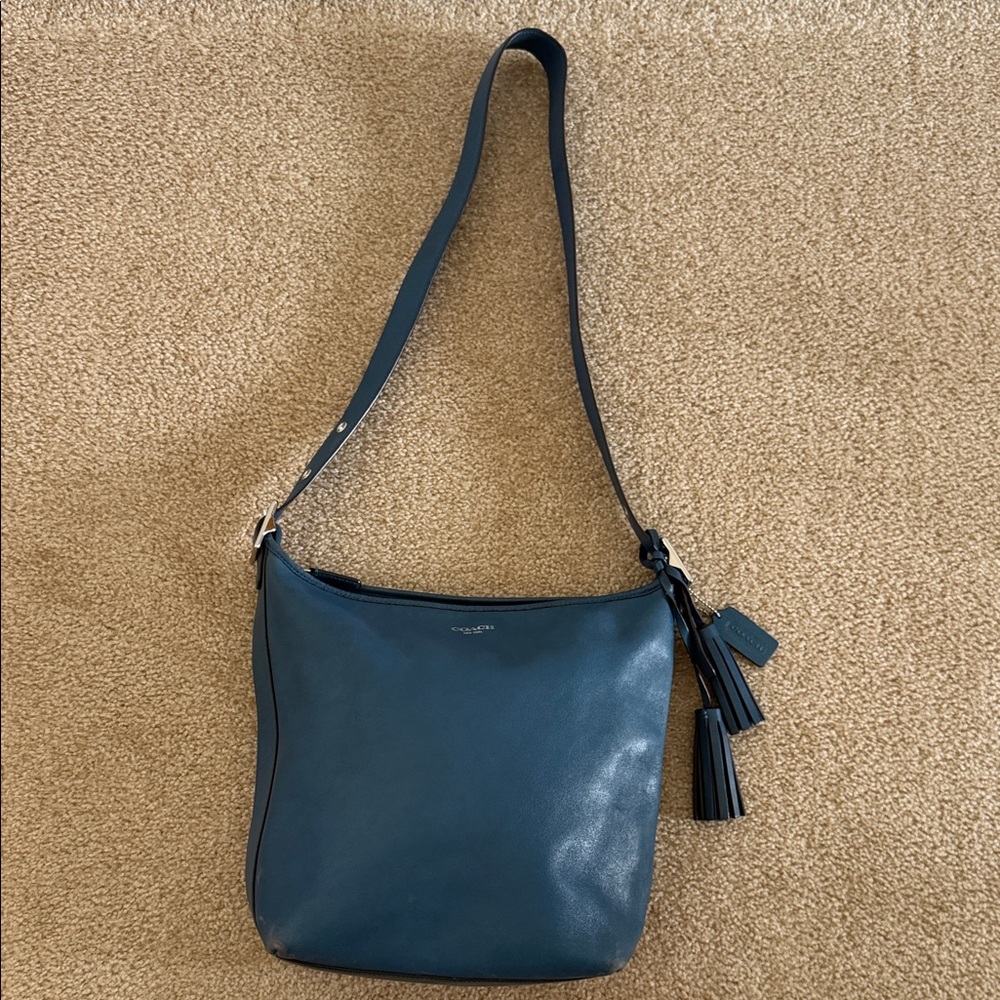Coach Legacy Tassel Duffel Shoulder Bag- Y2K Soft Leather Hobo Bucket Tote